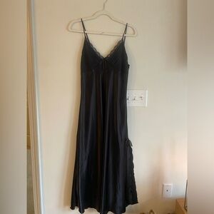 Black Maxi Slip Dress